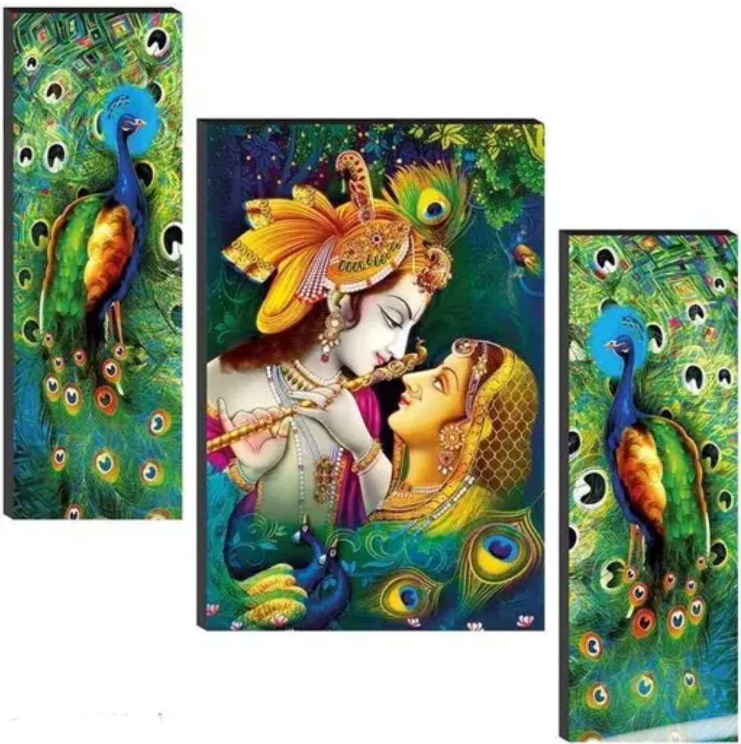 MDF Wooden Radha Krishna 