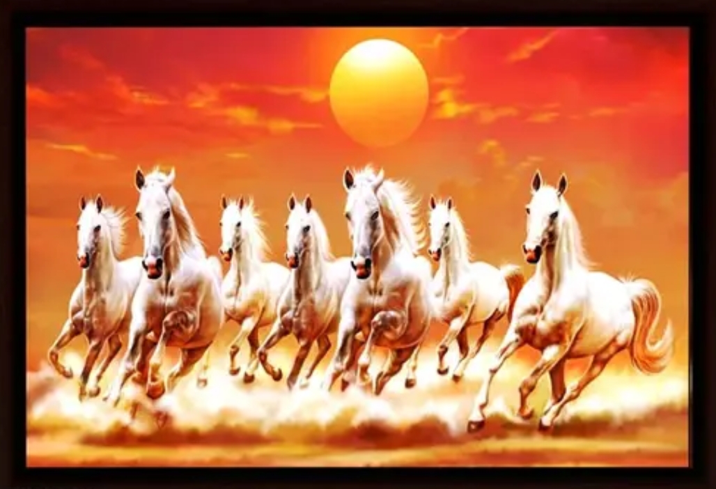 Sunrise 7 Running Horses 