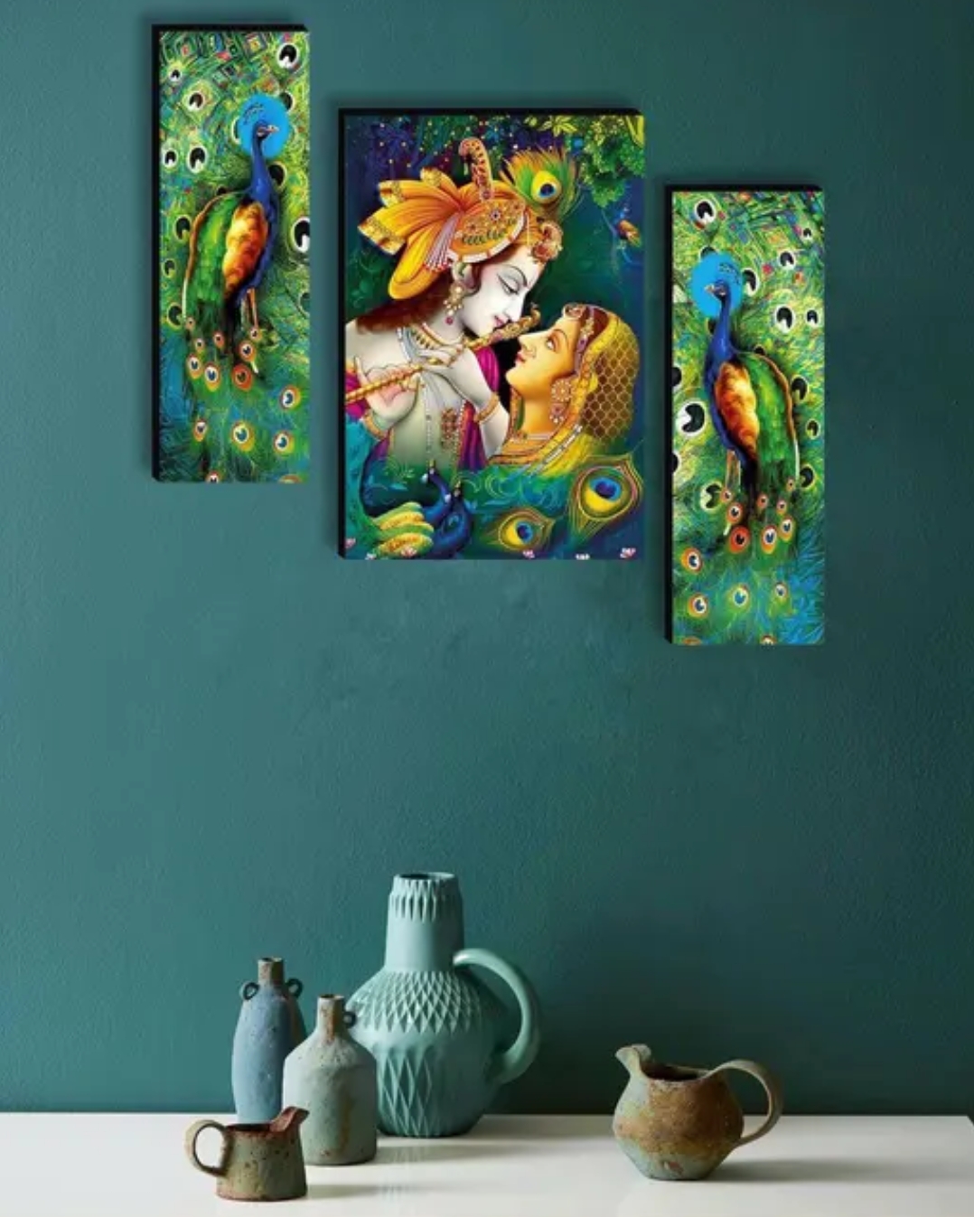 MDF Wooden Radha Krishna 