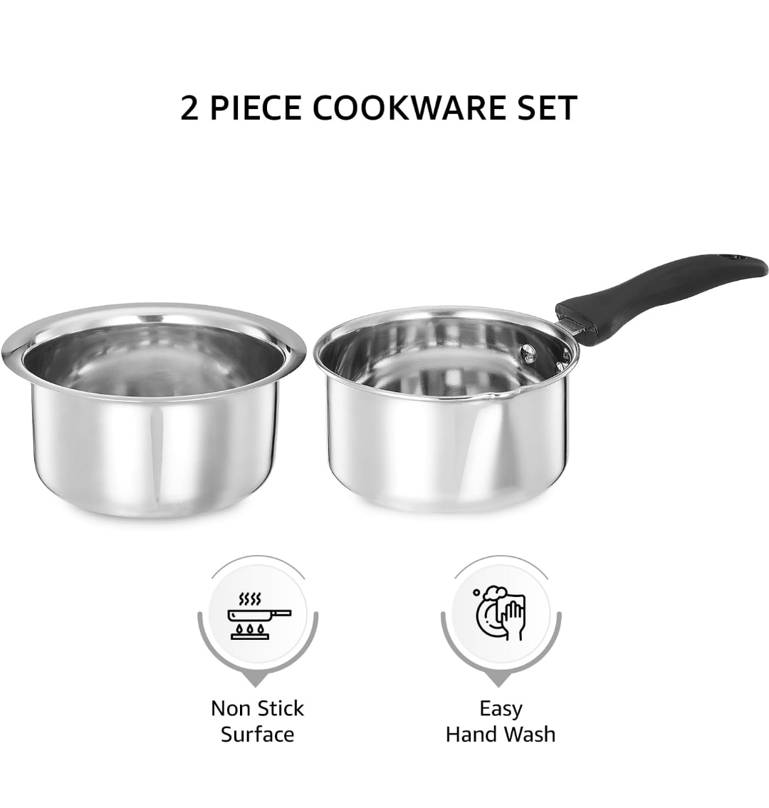 Stainless Steel cookware Set 2 pcs