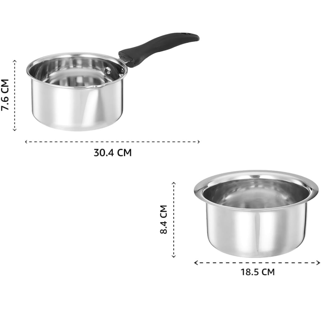 Stainless Steel cookware Set 2 pcs