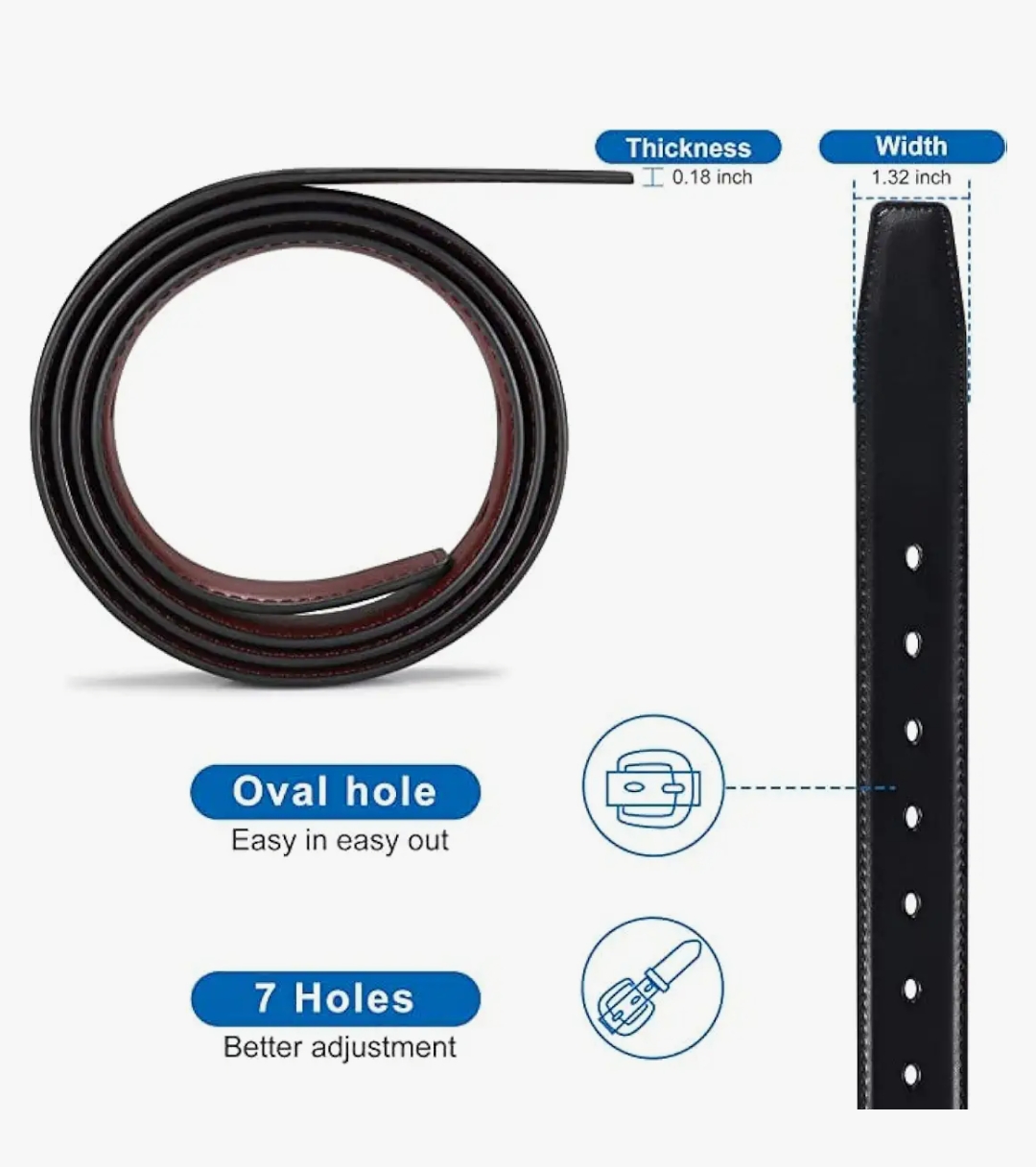 Pure Leather Formal Belt for Men 