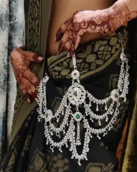 New Brass Silver Plated Kamarbandh for Women