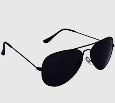 Unisex Black Steel Aviator , UV Protected Iron Man Sunglasses