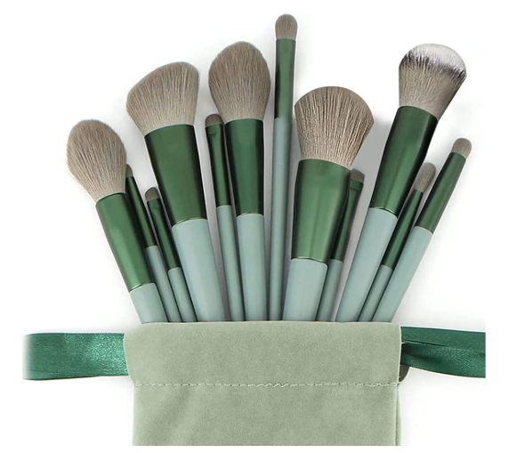 13 Pcs Makeup Brushes Set, Foundation Powder Concealer Eyeshadow Blush Highlighter Eyebrow Brush Make up Brush Set, Travel Makeup Brushes with Cloth Bag for Beginner and Makeup Artist
