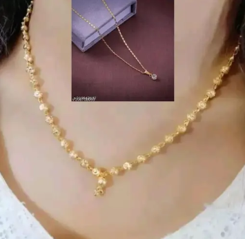 Gold Plated Chain Necklace For Girls / Women